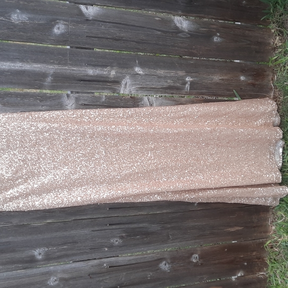 Sorella Vita SV Gold Sequin Dress Low Back Size 10 Gorgeous Gown Bridal Prom - Picture 13 of 16